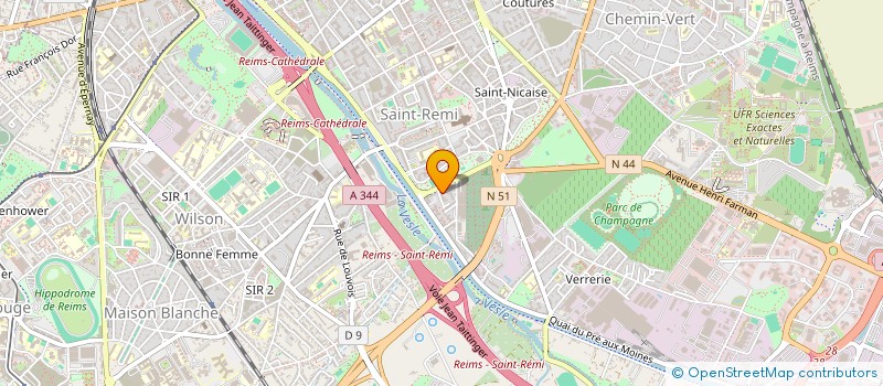 localisation de l'entreprise INDIVISION PERROS ROUFFINEAU  REIMS