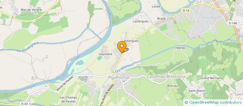 localisation de l'entreprise INDIVISION PEYRAL  BIARS-SUR-CERE