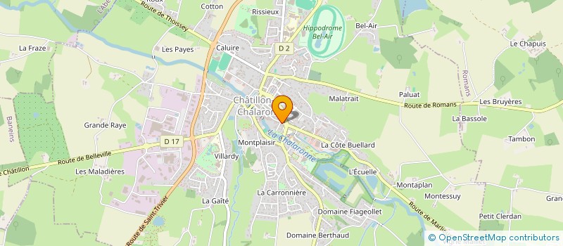 localisation de l'entreprise INDIVISION PIROUD/CHAVEROT  CHATILLON-SUR-CHALARONNE