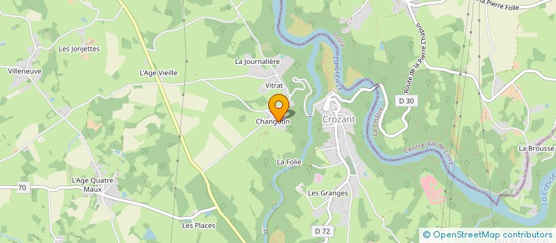 localisation de l'entreprise INDIVISION POELS  CROZANT