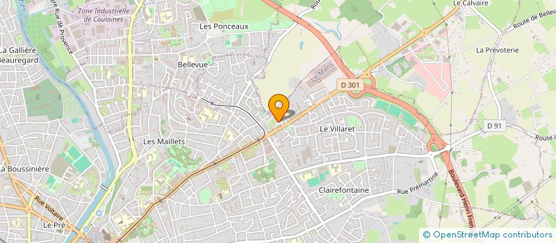 localisation de l'entreprise INDIVISION POINSIGNON GUIMARAES  LE MANS