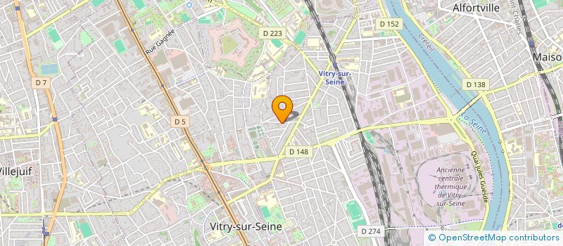 localisation de l'entreprise INDIVISION PORRET G ET M  VITRY-SUR-SEINE