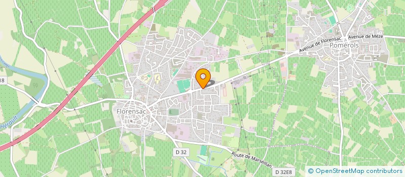 localisation de l'entreprise INDIVISION POURCEL NICOLE ET GILLES à FLORENSAC