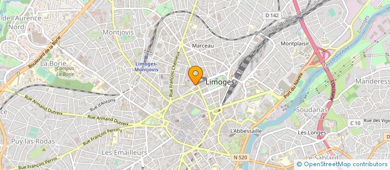 localisation de l'entreprise INDIVISION PRADEAU à LIMOGES
