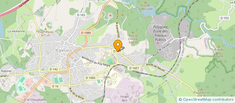 localisation de l'entreprise INDIVISION PRADON FELY  EGLETONS