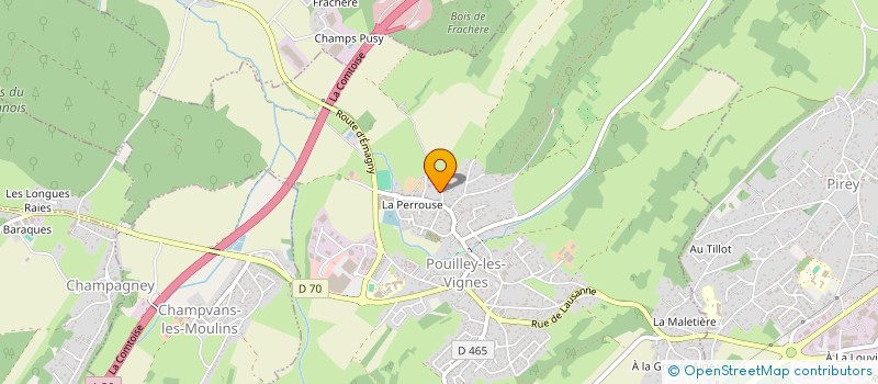 localisation de l'entreprise INDIVISION PRETET  POUILLEY-LES-VIGNES