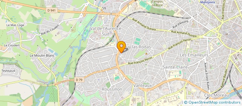 localisation de l'entreprise INDIVISION PREVERAUD BESSE à LIMOGES