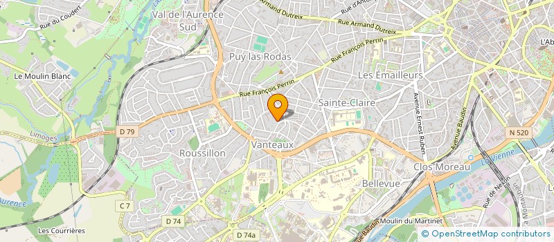 localisation de l'entreprise INDIVISION PUYRIGAUD  LIMOGES
