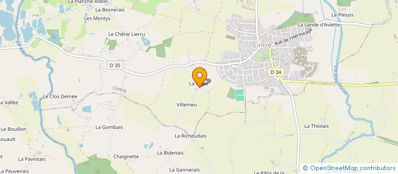 localisation de l'entreprise INDIVISION QUEREL BRICHON  CINTRE