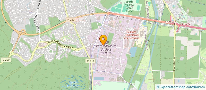 localisation de l'entreprise INDIVISION .  QUITTET - AUGER à LA TESTE-DE-BUCH