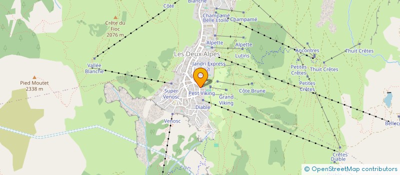 localisation de l'entreprise INDIVISION RAGOT ANTHONY & CELINE à LES DEUX ALPES