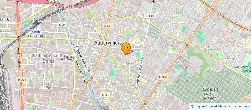 localisation de l'entreprise INDIVISION RASSON PUGGIONI  AUBERVILLIERS