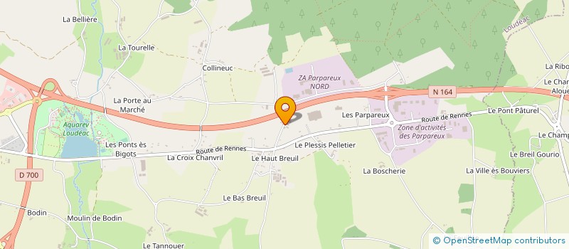 localisation de l'entreprise INDIVISION RAULO JEAN PIERRE à LOUDEAC