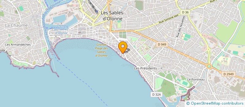 localisation de l'entreprise INDIVISION RAYNAUD à LES SABLES D'OLONNE