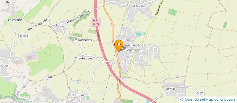 localisation de l'entreprise INDIVISION RICOUX  BEAUREGARD-VENDON