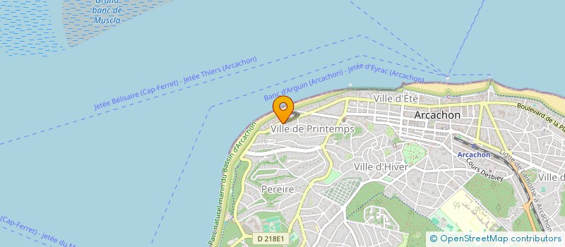 localisation de l'entreprise INDIVISION RIEGEL - MUSSET  ARCACHON