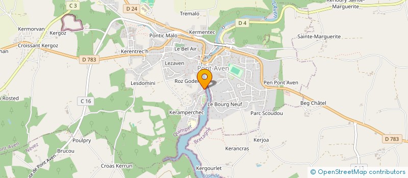 localisation de l'entreprise INDIVISION ROBIN  PONT-AVEN