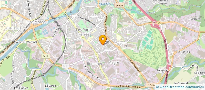 localisation de l'entreprise INDIVISION ROLHION CAROLINE ET JEAN -MARC à LIMOGES