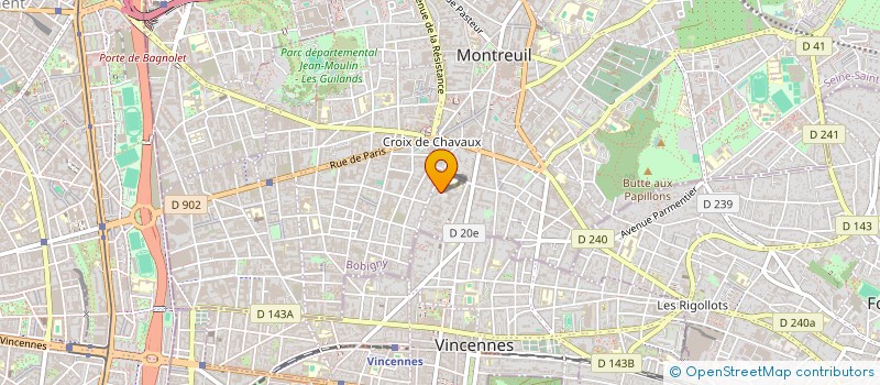 localisation de l'entreprise INDIVISION ROUX HENRY  MONTREUIL