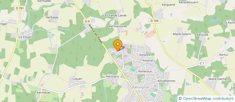 localisation de l'entreprise INDIVISION ROUX LOUIS à KERVIGNAC