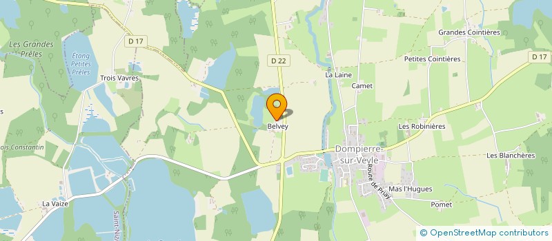 localisation de l'entreprise INDIVISION ROYER DE LA BASTIE DELORE  DOMPIERRE-SUR-VEYLE