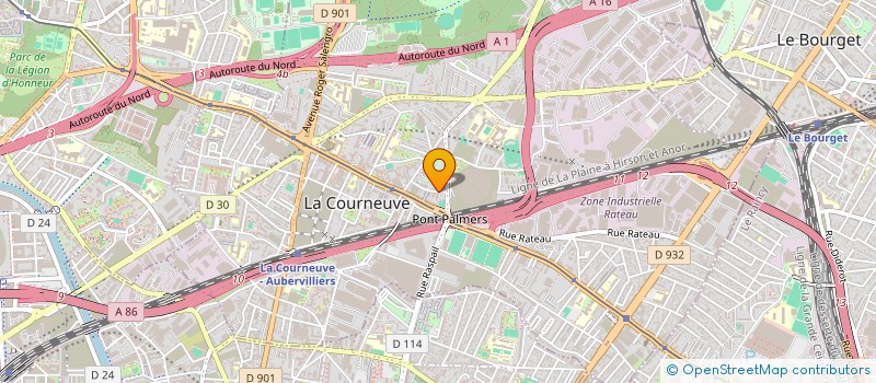 localisation de l'entreprise INDIVISION RUE VILLOT- LA COURNEUVE  LA COURNEUVE