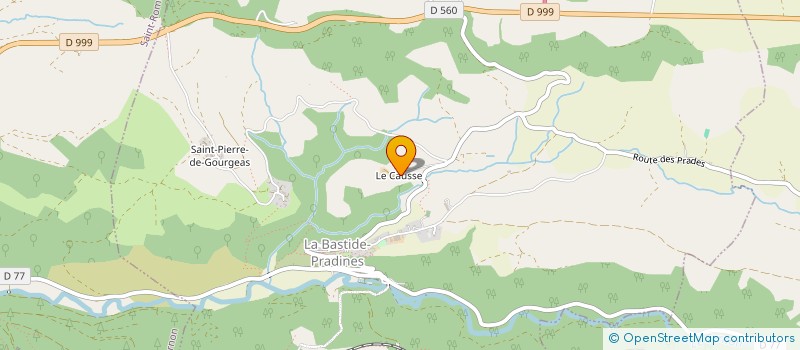 localisation de l'entreprise INDIVISION SAEZ AURELIE GIACOBBI BASTIEN  LA BASTIDE-PRADINES