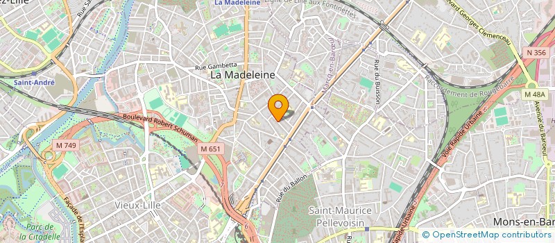 localisation de l'entreprise INDIVISION SCHMITZ / CHARLET à LA MADELEINE