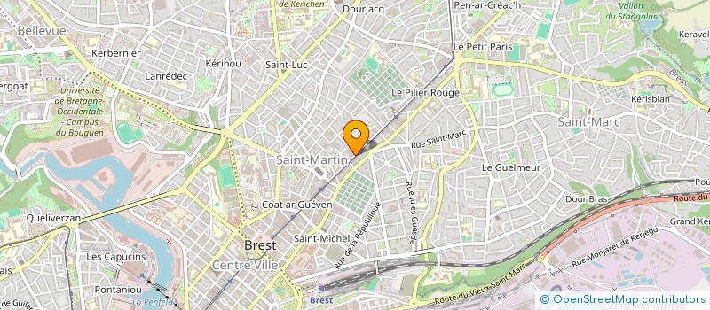 localisation de l'entreprise INDIVISION SEGALEN à BREST