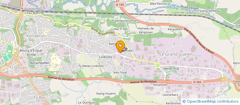 localisation de l'entreprise INDIVISION SIMON  QUIMPER