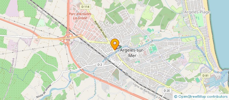 localisation de l'entreprise INDIVISION SIRIGNANO-GRACH.  ARGELES-SUR-MER