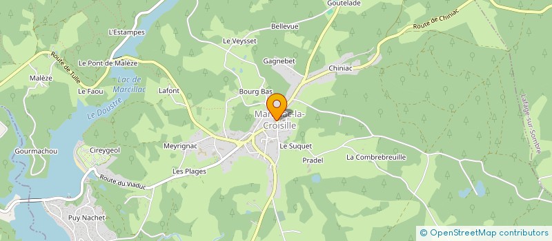 localisation de l'entreprise INDIVISION SOUBEYRAN ET DUBOIS  MARCILLAC-LA-CROISILLE
