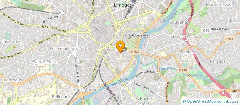 localisation de l'entreprise INDIVISION SOULAT GUY ET RENEE à LIMOGES