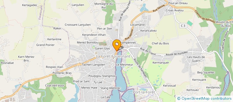 localisation de l'entreprise INDIVISION STEVE ET GREGORY HENAFF  LA FORET-FOUESNANT