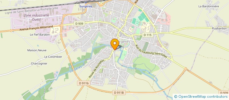 localisation de l'entreprise INDIVISION SUCCESSORALE DE M GUY BENOIS  SURGERES