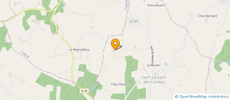 localisation de l'entreprise INDIVISION SUCCESSORALE LIONEL NAUD  SAINT-LAURENT-DES-COMBES