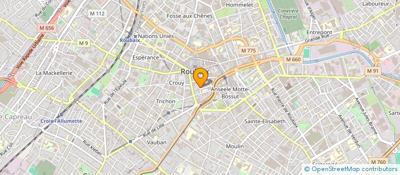 localisation de l'entreprise INDIVISION TANT / LEFEBVRE  ROUBAIX