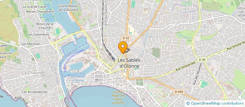 localisation de l'entreprise INDIVISION TERRIEN PERRAUD  LES SABLES-D'OLONNE