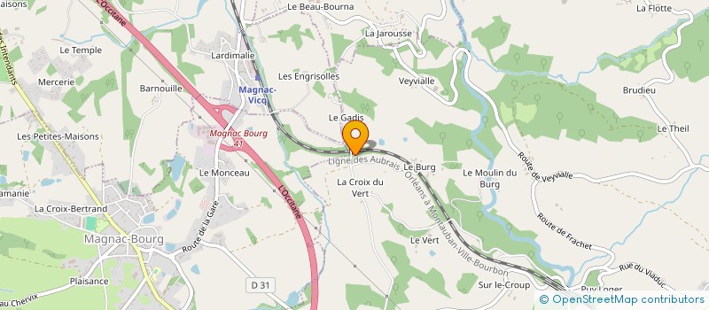 localisation de l'entreprise INDIVISION THAUVIN-MARCINKOWSKI  MAGNAC-BOURG