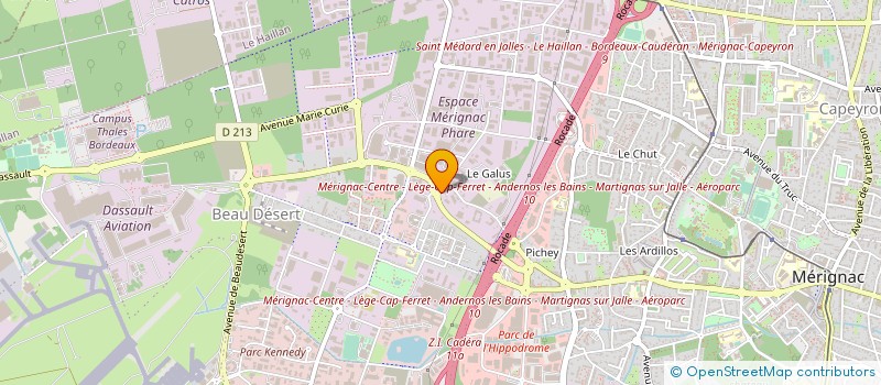 localisation de l'entreprise INDIVISION THIRY  MERIGNAC