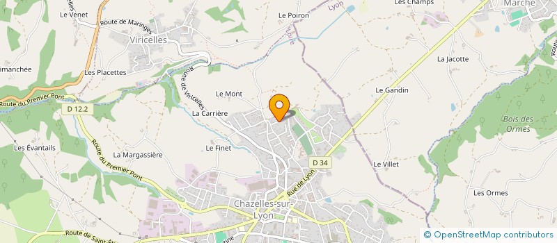 localisation de l'entreprise INDIVISION THOLLOT  CHAZELLES-SUR-LYON