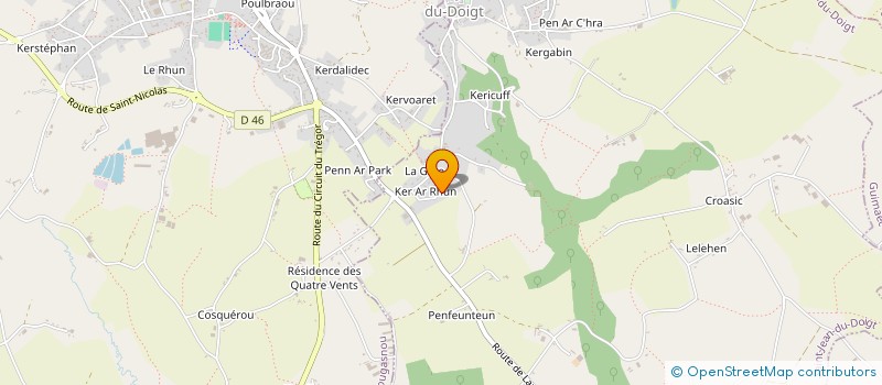 localisation de l'entreprise INDIVISION THOMAS COZ  SAINT-JEAN-DU-DOIGT