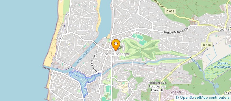 localisation de l'entreprise INDIVISION THOMAZO  SOORTS-HOSSEGOR