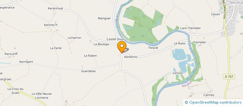 localisation de l'entreprise INDIVISION TISSOT - BARDIN  CLEGUEREC