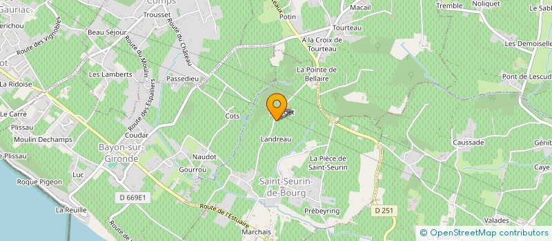 localisation de l'entreprise INDIVISION TOURISSAUD MARIE-ANNETTE  SAINT-SEURIN-DE-BOURG