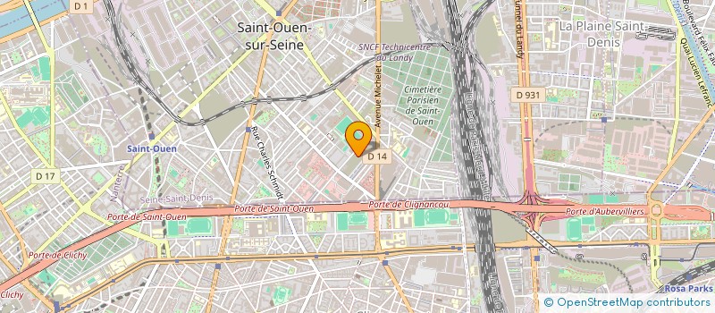localisation de l'entreprise INDIVISION TOUTUT - DELOURME à SAINT-OUEN-SUR-SEINE