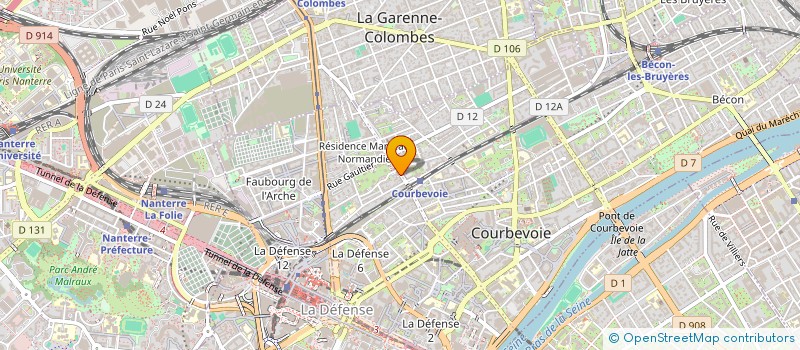 localisation de l'entreprise INDIVISION URVOY/LENOIR - 92400 à COURBEVOIE