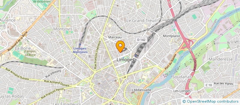 localisation de l'entreprise INDIVISION VANHERRENTHALS / CHARPENTIER à LIMOGES