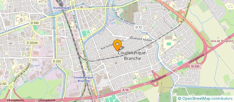 localisation de l'entreprise INDIVISION VERBEKE  COUDEKERQUE-BRANCHE