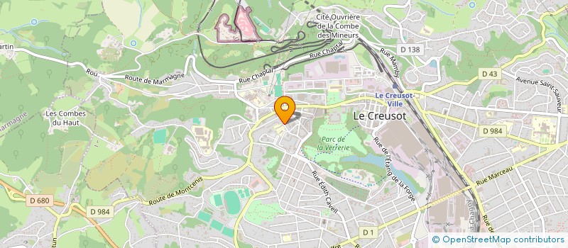 localisation de l'entreprise INDIVISION VERDELET CLEMENT ET SYLVIE  LE CREUSOT